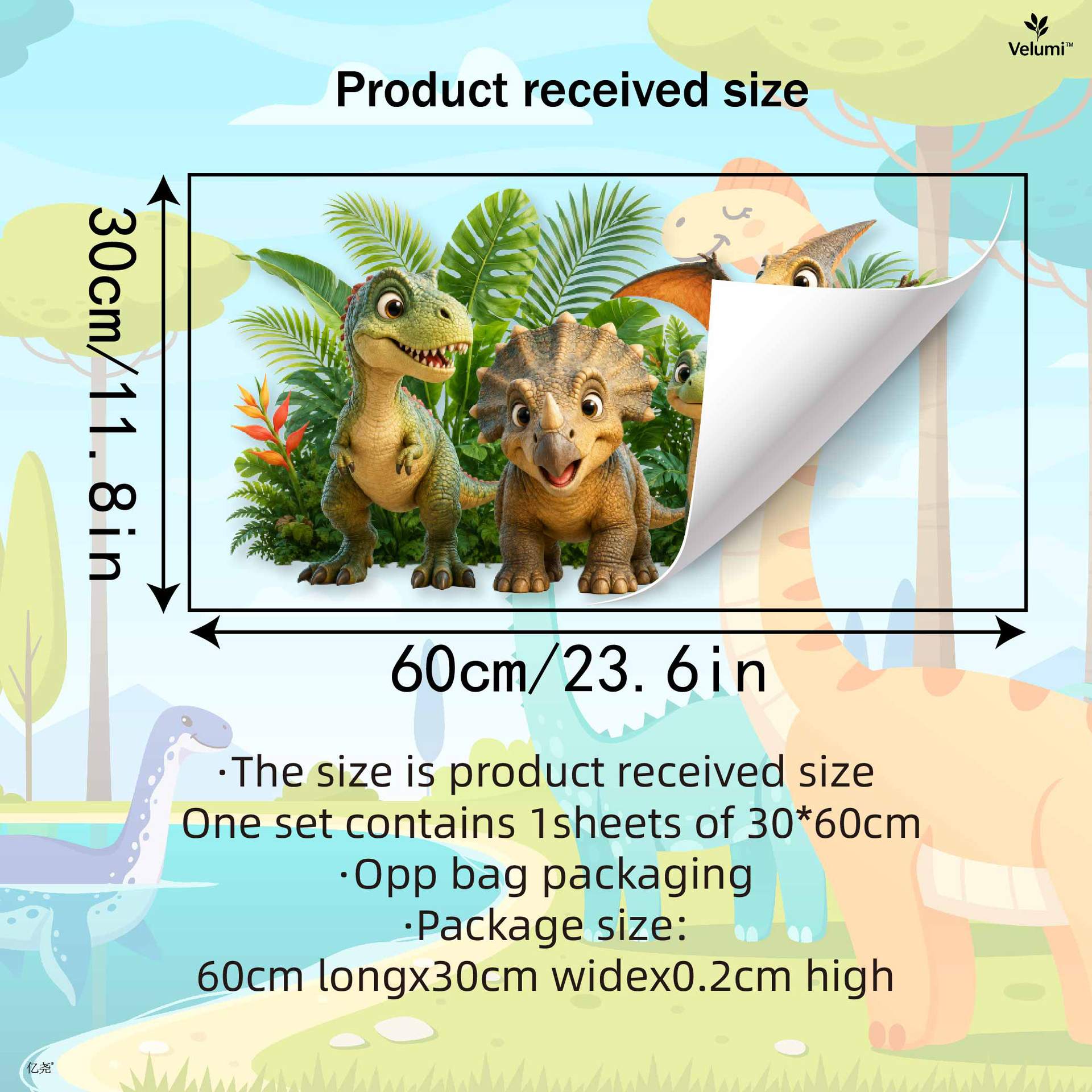 Cute 3D Dinosaur Wall Stickers - Baby Nursery Decals recension och pris